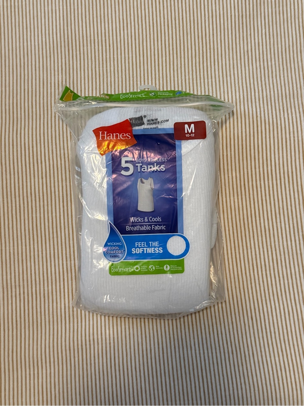Hanes Boys White Tank Tops 5-Pack